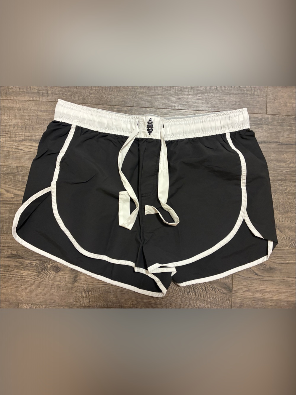 Free People Right Hook Boxer Shorts - Size: XL - Color: Black w/White Trim EUC